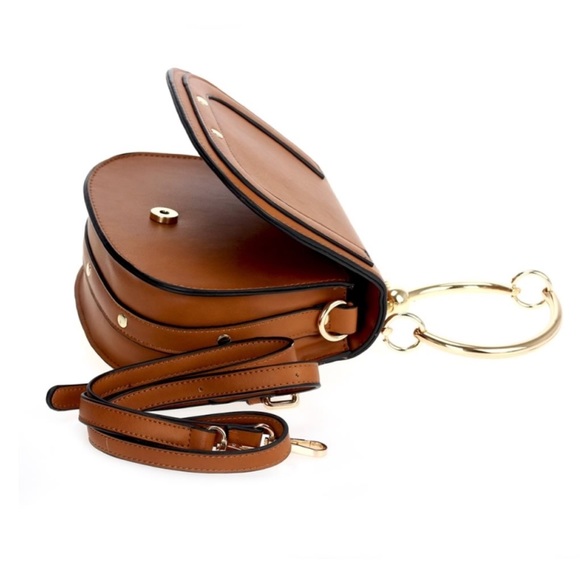 Brown faux leather crossbody - Picture 3 of 4